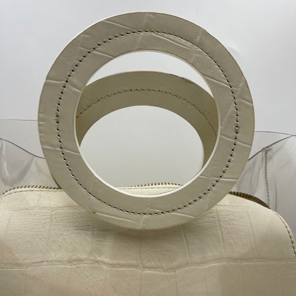 NEW Staud Frida Bag clear & cream PVC leather with dust bag - Picture 3 of 11